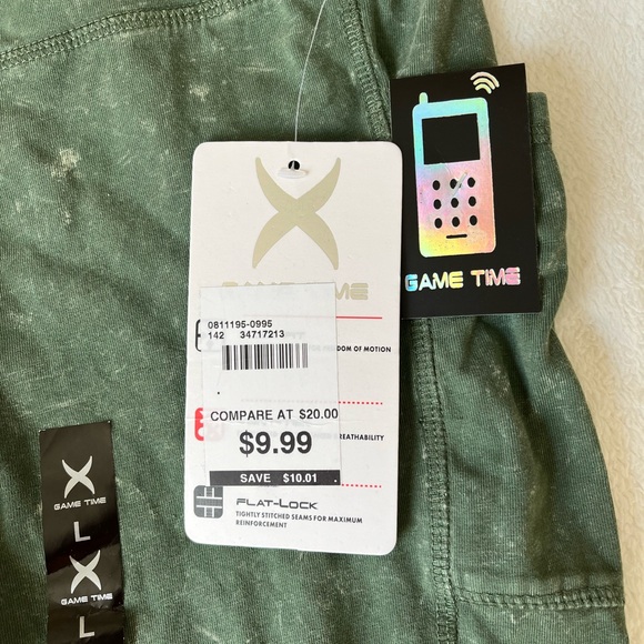 Game Time Pants - Game Time.  Olive Leggings , Large. NWT
